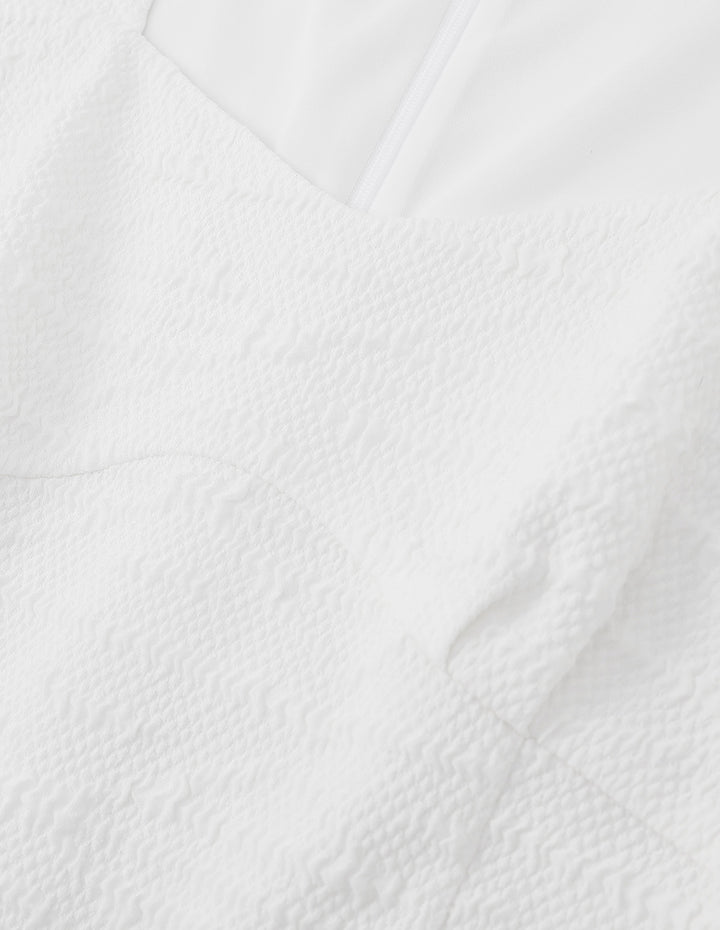 BORA AKSU French-Style Simple Diamond Collar Knitted Dress