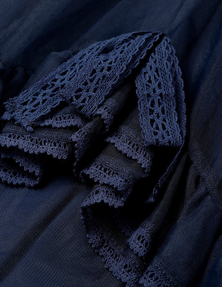 BORA AKSU Layered Mesh Patchwork Skirt