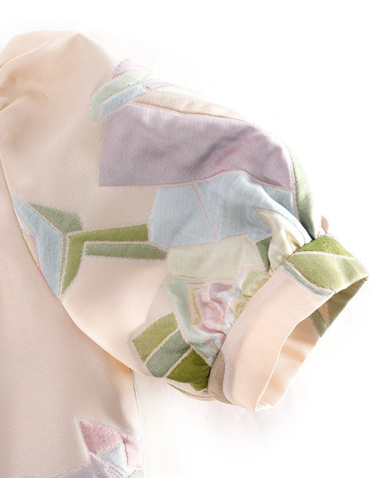 BORA AKSU Puff Sleeve Jacquard Mini Dress