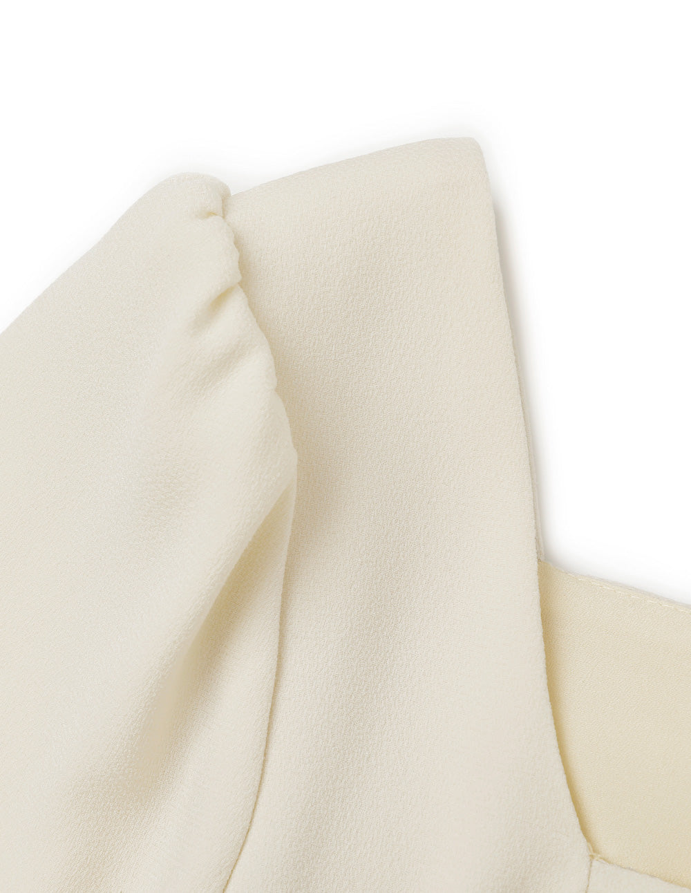 BORA AKSU Triacetate French Vintage Square Neck Puff Sleeve Bolero Top