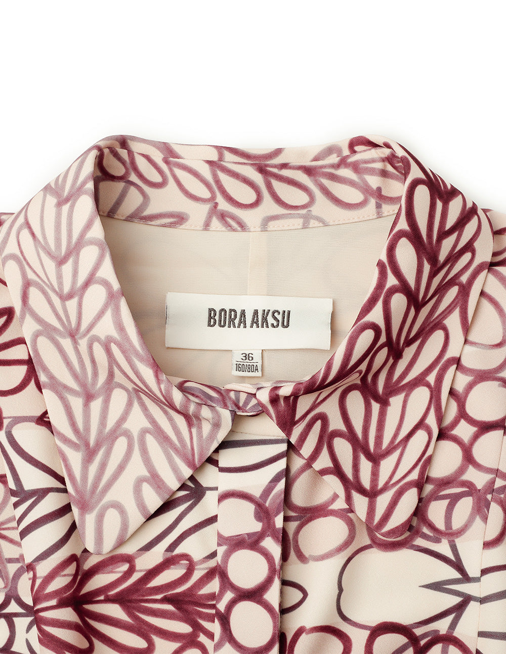 BORA AKSU Puff-Sleeve Shirt Pleated Printed Long-Sleeve Dress