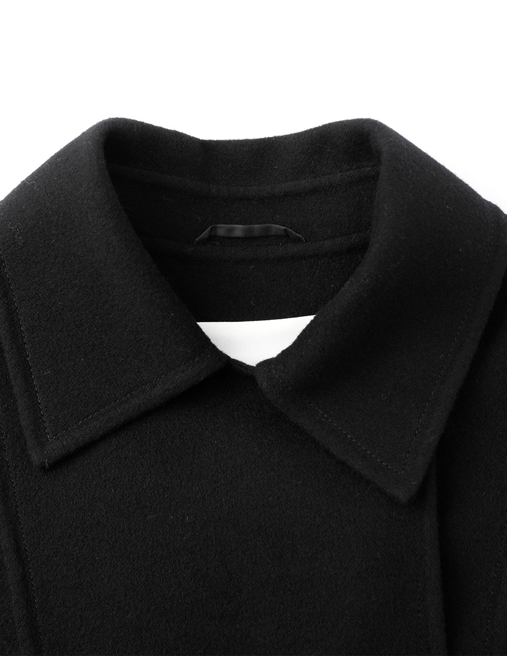 BORA AKSU Lapel-Collar Double-Breasted Reversible Wool Cape In Silk Blend