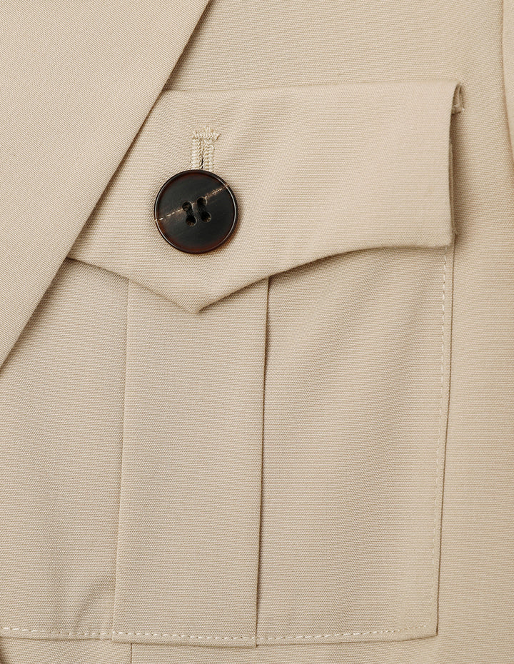 BORA AKSU Vintage Tiered Skirt Double Breasted Suit Dress