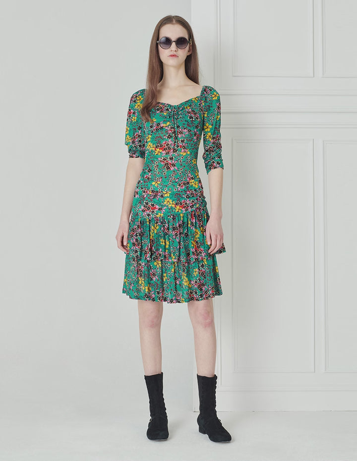 BORA AKSU Feminine Ruffle Print Skirt